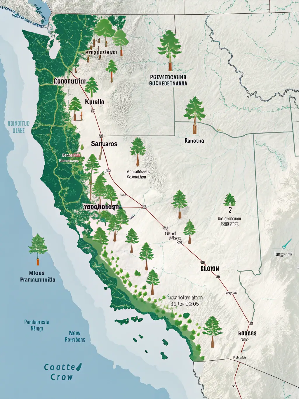 A map highlighting areas where ECOLE MOUCHE DE LA GAZELLE has implemented conservation projects, showing the geographical reach and impact of the organization's work.